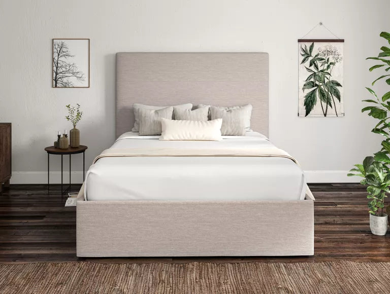 Napoli Linea Fog Upholstered Ottoman Bed Frame Only – view 3