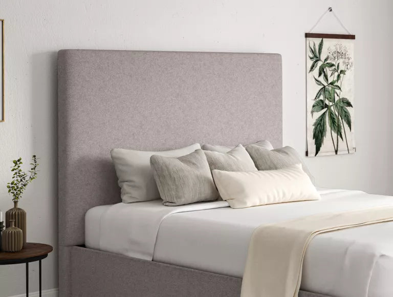 Napoli Trebla Chalk Upholstered Ottoman Bed Frame Only