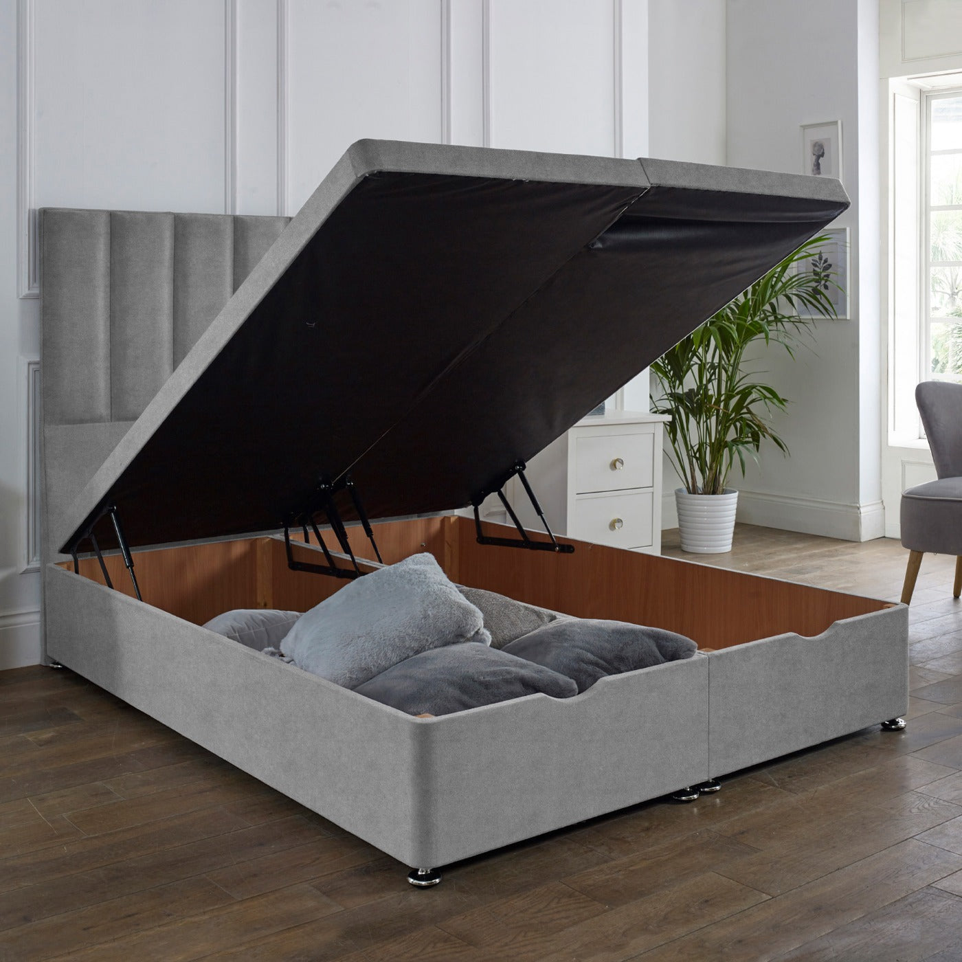 Henley Ottoman End Lift Storage Divan Bed – view 3
