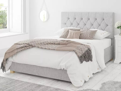 York Ottoman Pastel Cotton Storm Bed Frame Only