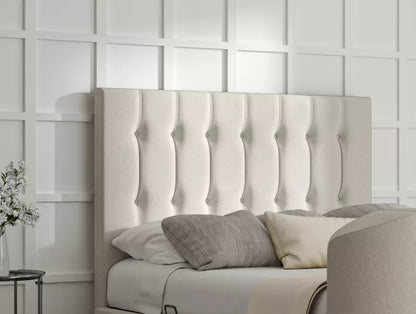 Dorchester Upholstered Arran Natural Ottoman TV Bed - Bed Frame Only
