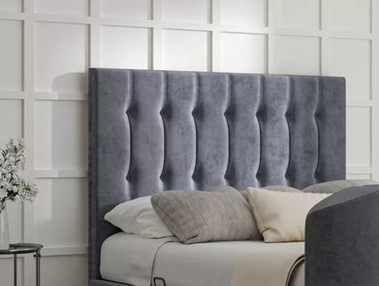 Dorchester Upholstered Hugo Platinum Ottoman TV Bed - Bed Frame Only