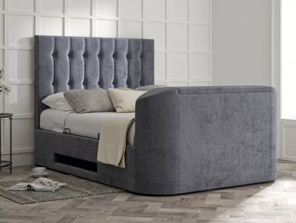 Dorchester Upholstered Hugo Platinum Ottoman TV Bed – view 4