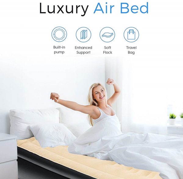 Inflatable High Raised Air Bed Mattress Built- in Electric Pump Double Bed Size – view 10