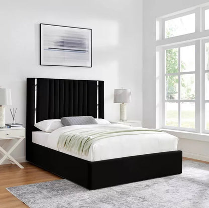 Divan Bed Frame Plush Velvet Ottoman Gas Lift Storage Double & King Size Bed – view 3