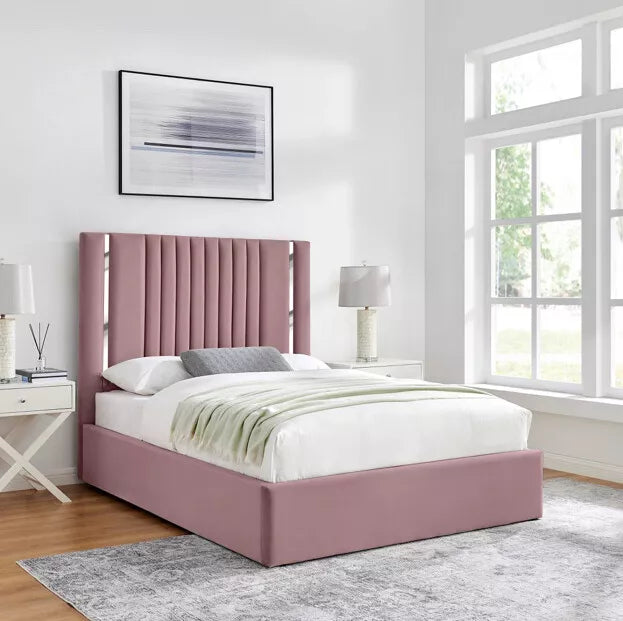 Divan Bed Frame Plush Velvet Ottoman Gas Lift Storage Double & King Size Bed