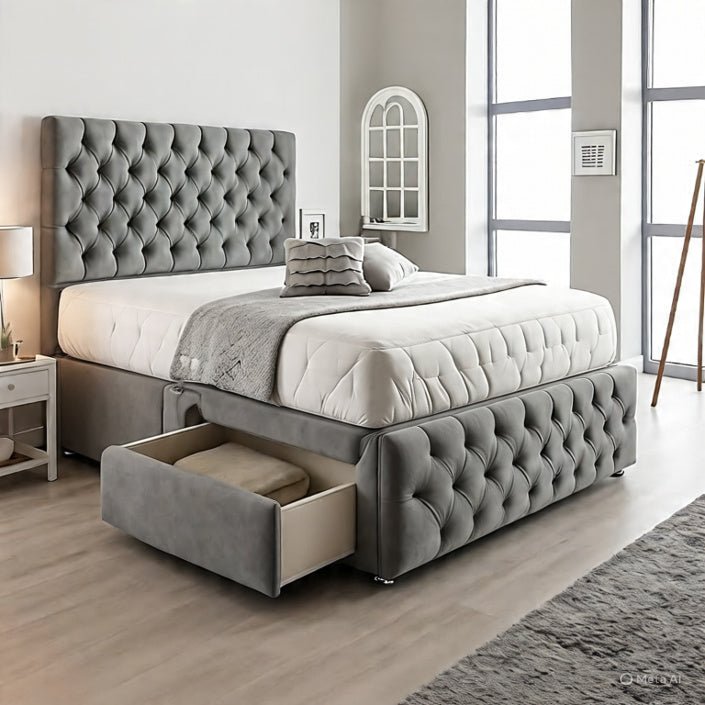 Chesterfield Matching Headboard & Footboard Divan Set – view 8