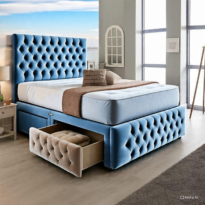 Chesterfield Matching Headboard & Footboard Divan Set – view 9