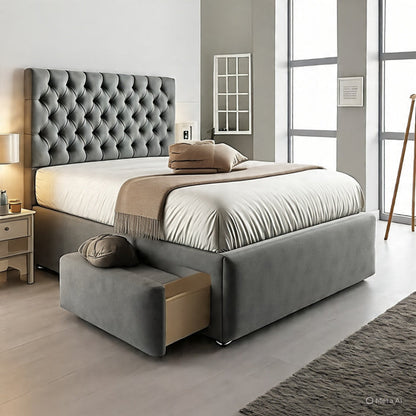 Chesterfield Matching Headboard & Footboard Divan Set - Choice of Mattress & Optional Storage
