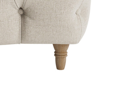 Treacle Footstool with Wooden Legs - Plush Velvet Upholstered Footstool
