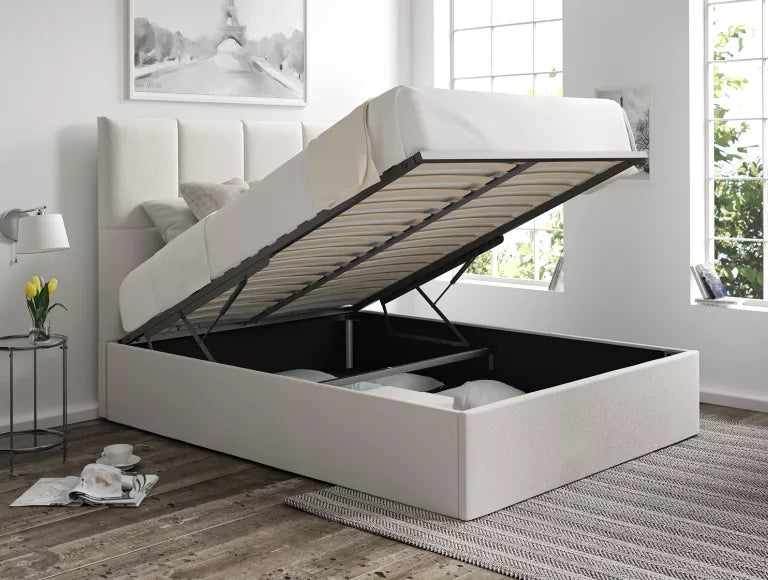 Turin Arran Natural Upholstered Ottoman Bed Frame Only