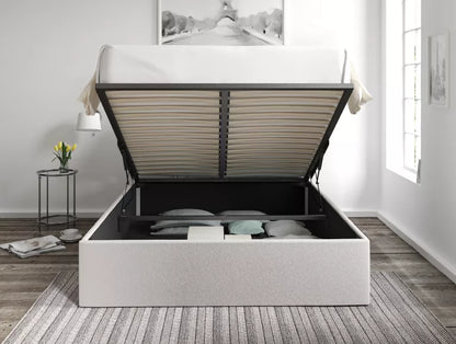 Turin Arran Natural Upholstered Ottoman Bed Frame Only