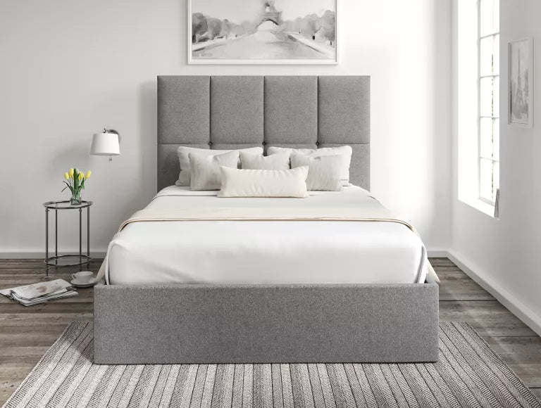 Turin Arran Pebble Upholstered Ottoman Bed Frame Only