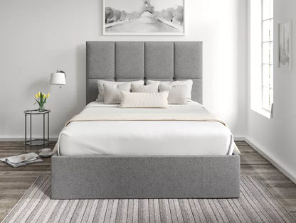 Turin Arran Pebble Upholstered Ottoman Bed Frame Only