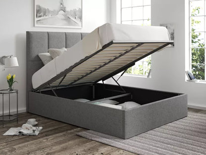 Turin Arran Pebble Upholstered Ottoman Bed Frame Only