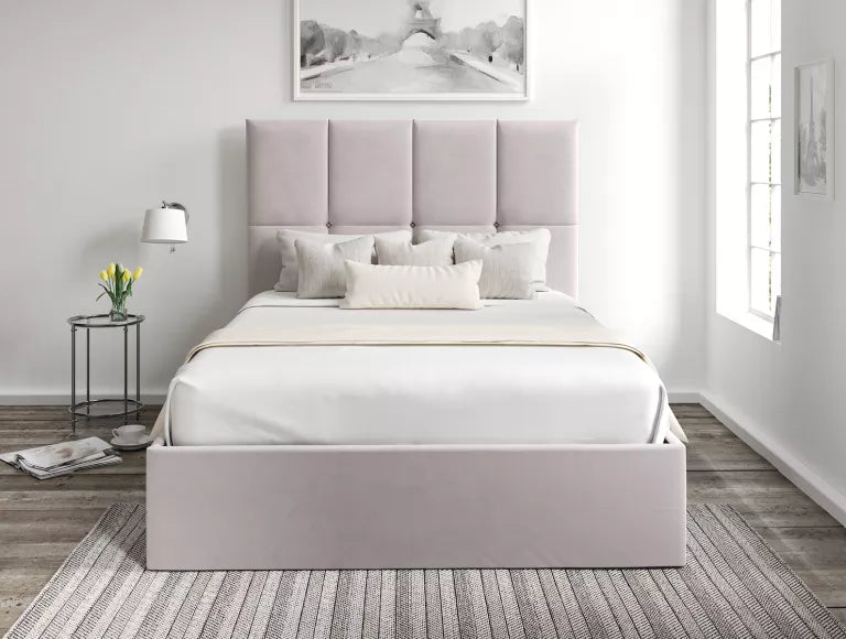 Turin Hugo Dove Upholstered Ottoman Bed Frame Only