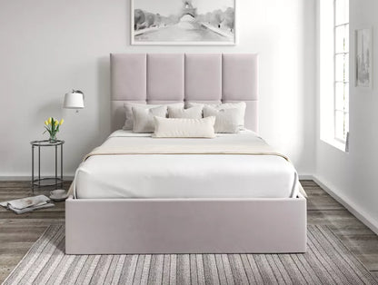 Turin Hugo Dove Upholstered Ottoman Bed Frame Only