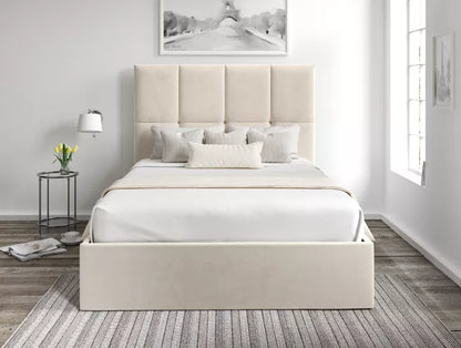 Turin Hugo Ivory Upholstered Ottoman Bed Frame Only