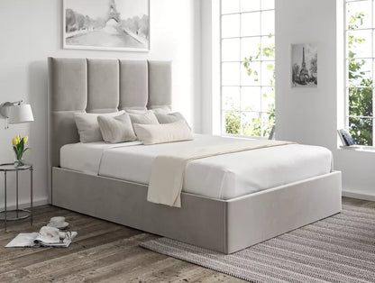 Turin Hugo Platinum Upholstered Ottoman Bed Frame Only
