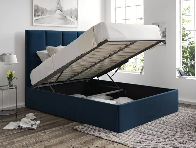 Turin Hugo Royal Upholstered Ottoman Bed Frame Only