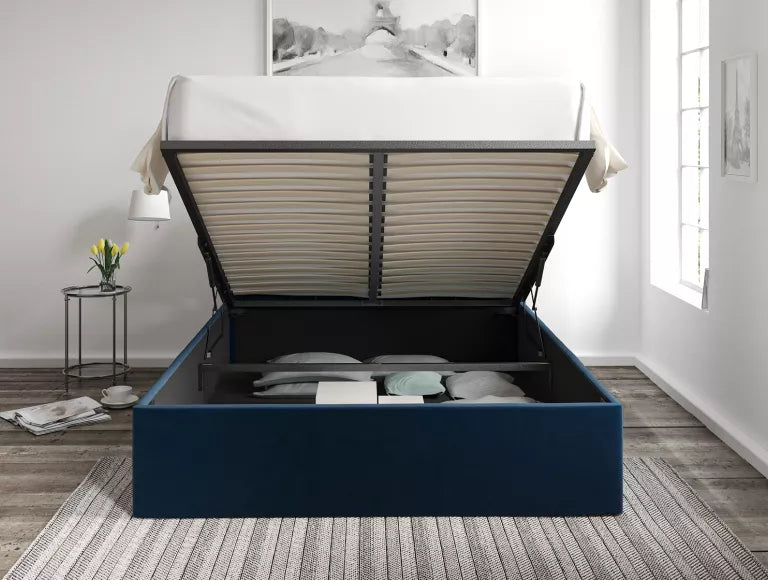 Turin Hugo Royal Upholstered Ottoman Bed Frame Only