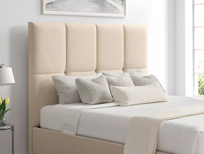 Turin Linea Linen Upholstered Ottoman Bed Frame Only