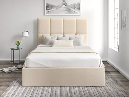Turin Linea Linen Upholstered Ottoman Bed Frame Only