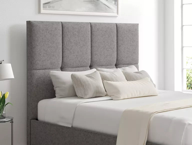 Turin Trebla Charcoal Upholstered Ottoman Bed Frame Only