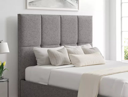 Turin Trebla Charcoal Upholstered Ottoman Bed Frame Only