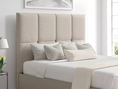 Turin Trebla Flax Upholstered Ottoman Bed Frame Only