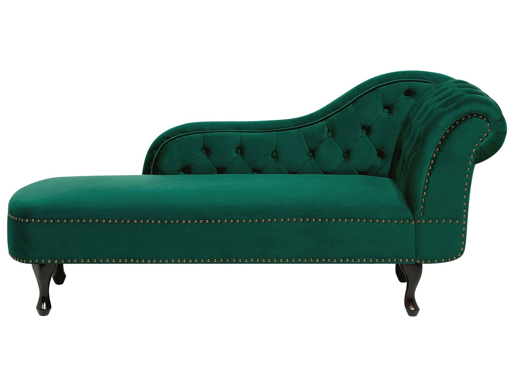 Right Hand Chaise Lounge NIMES Velvet Green – view 16