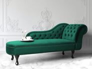 Right Hand Chaise Lounge NIMES Velvet Green – view 2