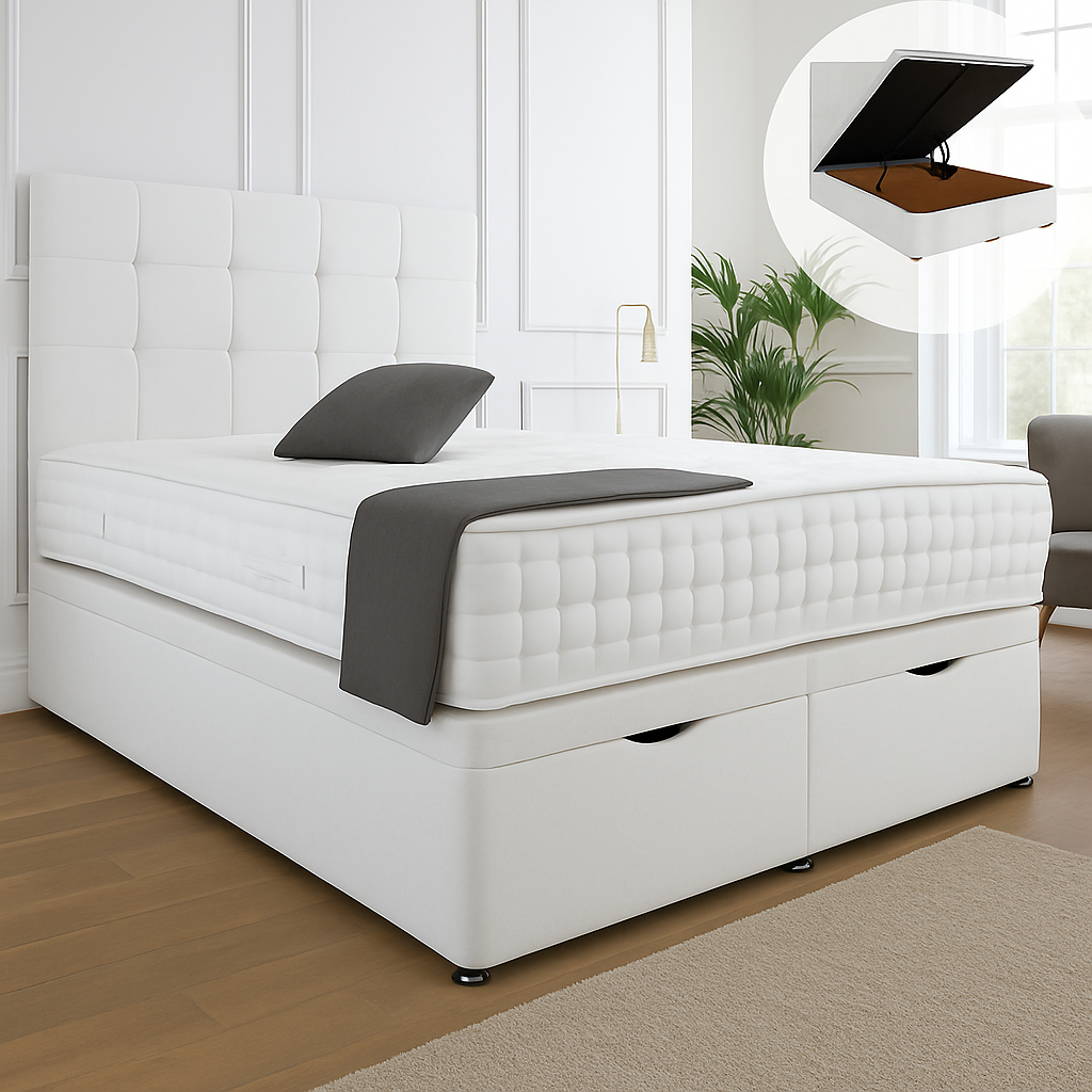 Kensington Ottoman End Lift Storage Divan Bed – view 7
