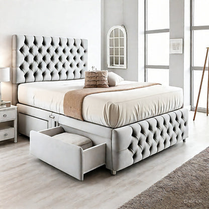 Chesterfield Matching Headboard & Footboard Divan Set – view 10