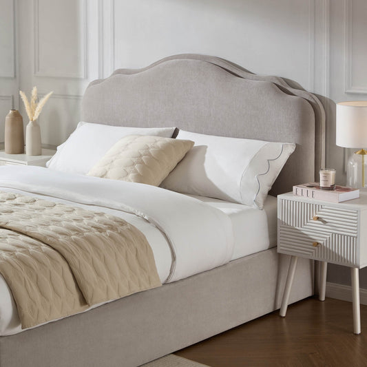 Wiltshire Chenille Ottoman Storage Bed - Light Grey