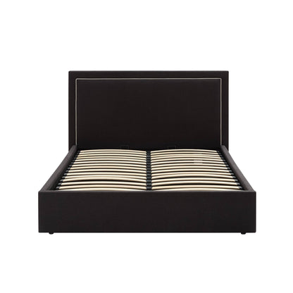 Windsor Ottoman Storage Bed - Black/Natural