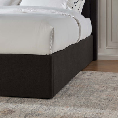 Windsor Ottoman Storage Bed - Black/Natural