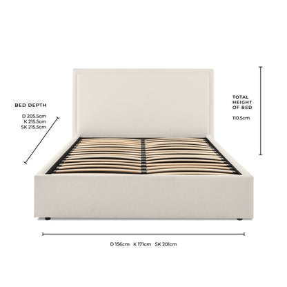 Windsor Ottoman Storage Bed - Black/Natural